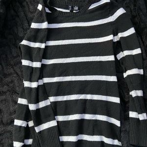 Black and white striped sweater